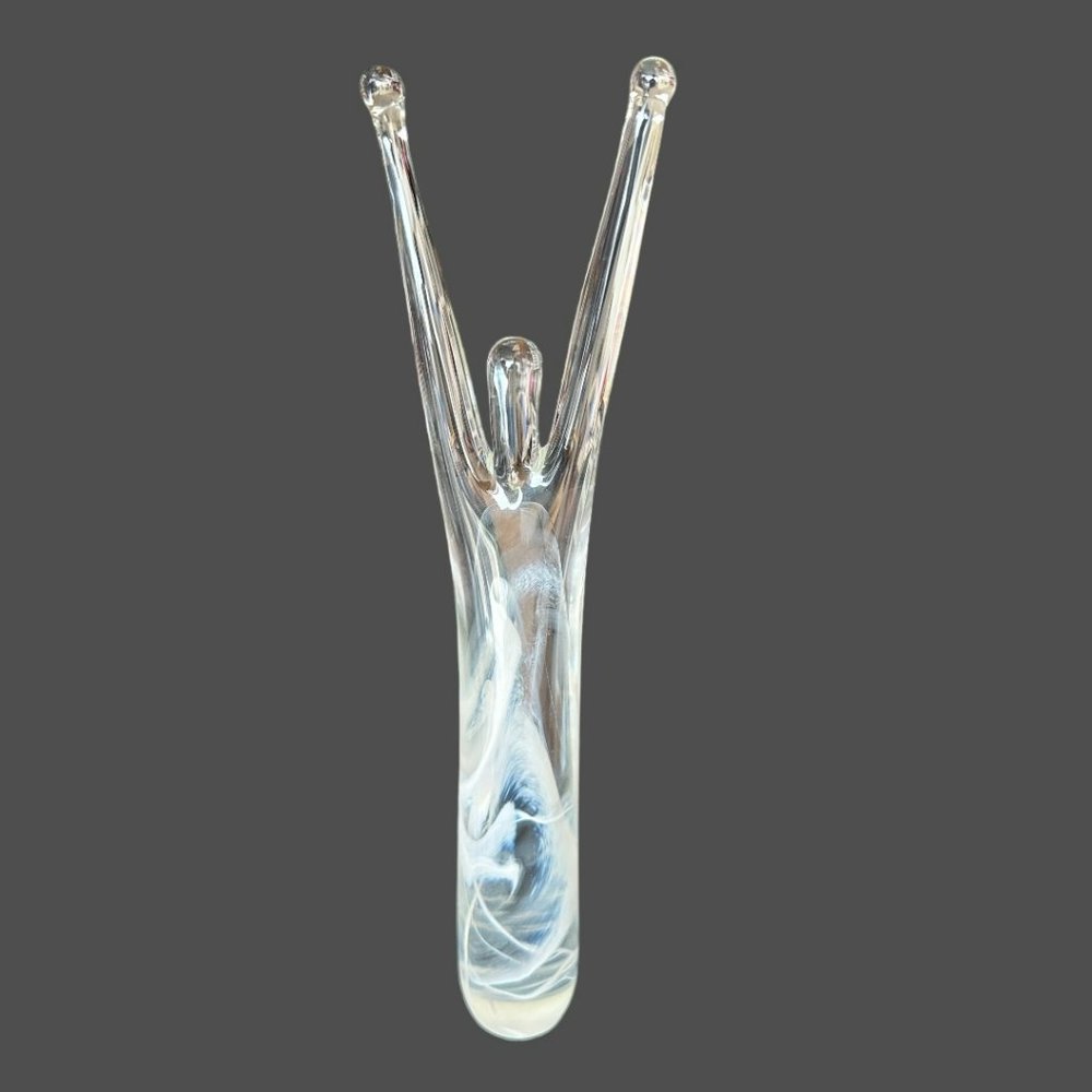 Hand Made Hot Sculpted Art Glass Celebration Figurine by Susan Gottselig